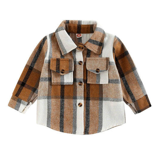 Long Sleeve Plaid Flannel Toddler Shirt - Wearebambino - 9 - 12 M - Long Sleeve Plaid Flannel Toddler Shirt