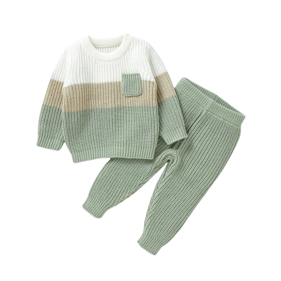 Long Sleeve Sweater Tops Pants - Wearebambino - Light Green - 9 M - Long Sleeve Sweater Tops Pants