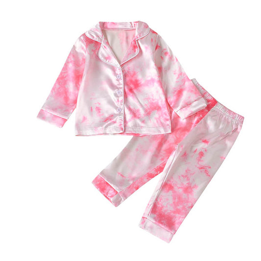 Long Sleeve Tie Dye Toddler Pajama Set - Wearebambino - 2T - Long Sleeve Tie Dye Toddler Pajama Set