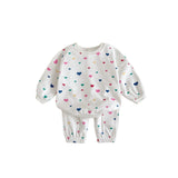 Love Print Baby Tracksuit - Wearebambino - White - 18 - 24 M - Love Print Baby Tracksuit