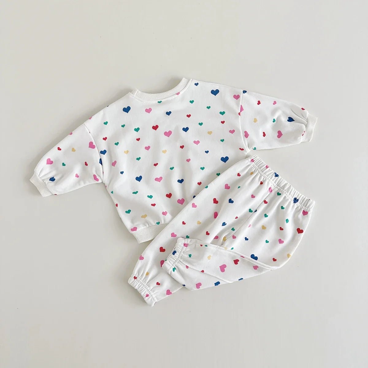 Love Print Baby Tracksuit - Wearebambino - White - 18 - 24 M - Love Print Baby Tracksuit