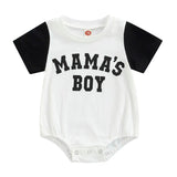 Mama's Boy Baby Bodysuit - Wearebambino - Black - 0 - 3 M - Mama's Boy Baby Bodysuit