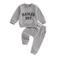 Mama's Boy Solid Pants Baby Set - Wearebambino - Gray - 3 - 6 M - Mama's Boy Solid Pants Baby Set