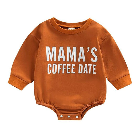 Mama's Coffee Date Baby Bodysuit - Wearebambino - 0 - 3 M - Mama's Coffee Date Baby Bodysuit