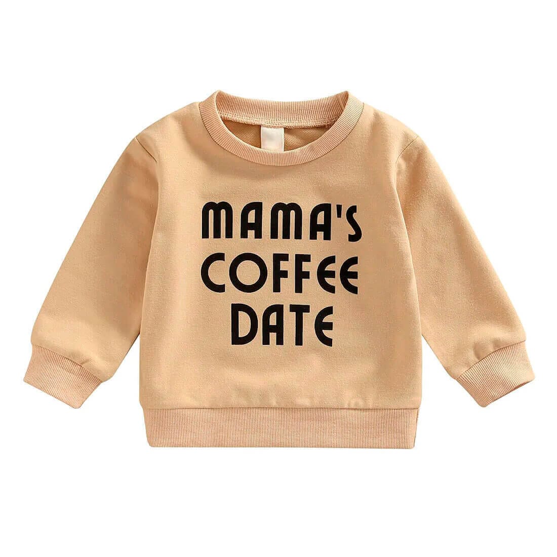 Mama's Coffee Date Baby Sweatshirt - Wearebambino - 0 - 3 M - Mama's Coffee Date Baby Sweatshirt