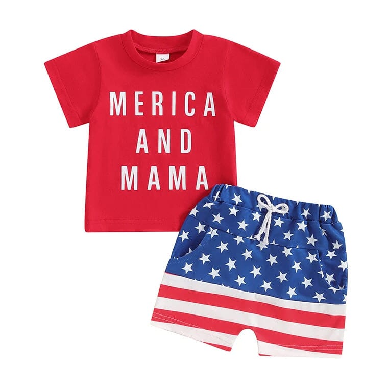 Merica and Mama Baby Set - Wearebambino - 3 - 6 M - Merica and Mama Baby Set