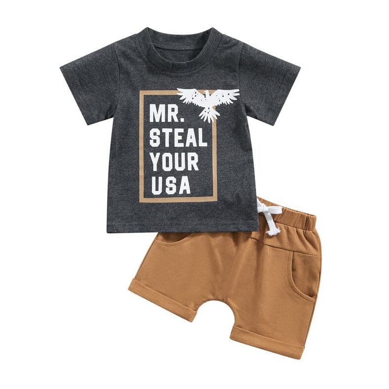 Mister Steal Your USA Baby Set - Wearebambino - 3 - 6 M - Mister Steal Your USA Baby Set