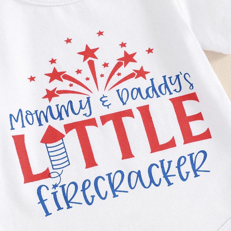 Mommy and Daddy's Little Firecracker Baby Set - Wearebambino - 0 - 3 M - Mommy and Daddy's Little Firecracker Baby Set