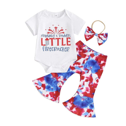 Mommy and Daddy's Little Firecracker Baby Set - Wearebambino - 0 - 3 M - Mommy and Daddy's Little Firecracker Baby Set