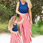 Mommy and Me Fly Like the 4th of July Sundress - Wearebambino - Blue - 2T - Mommy and Me Fly Like the 4th of July Sundress