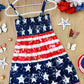 Mommy and Me Oh My Stars and Stripes Smocked Sundress - Wearebambino - Navy - 2T - Mommy and Me Oh My Stars and Stripes Smocked Sundress