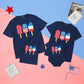 Mommy and Me Patriotic Popsicle Top - Wearebambino - Dark Blue - 2Y (90cm - 35.5in) - Mommy and Me Patriotic Popsicle Top