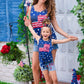 Mommy and Me Star Spangled Style Tank Top - Wearebambino - Blue - 2T - Mommy and Me Star Spangled Style Tank Top