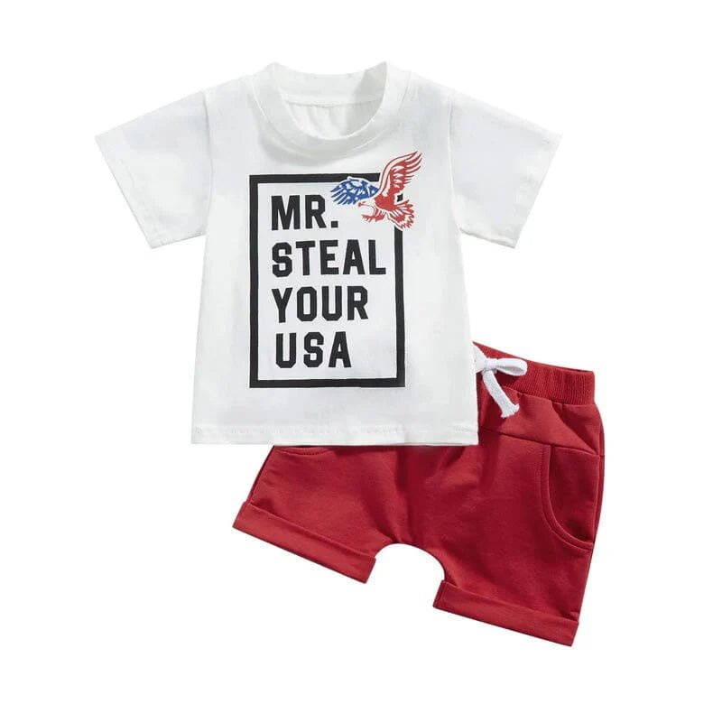 Mr. Steal Your USA Baby Set - Wearebambino - 3 - 6 M - Mr. Steal Your USA Baby Set