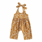 Mustard Sleeveless Baby Jumpsuit - Wearebambino - 3 - 6 M - Mustard Sleeveless Baby Jumpsuit