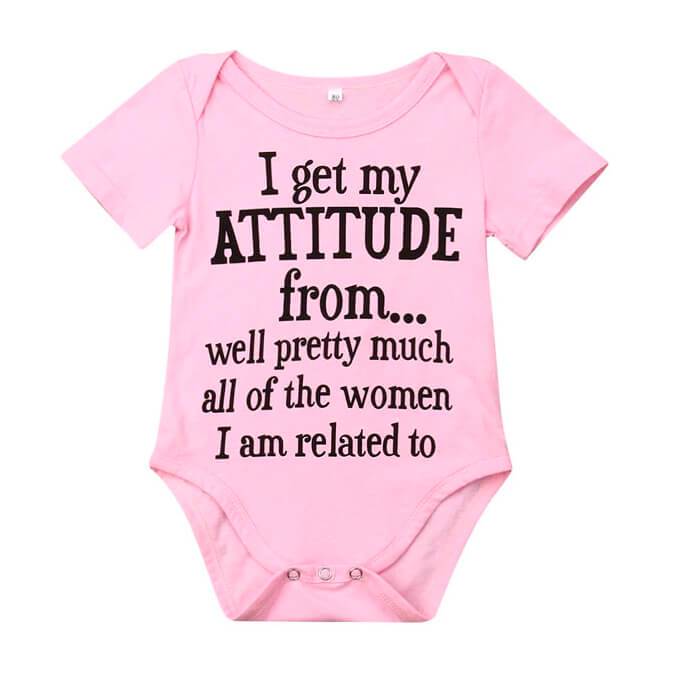 My Attitude Baby Bodysuit - Wearebambino - 0 - 3 M - My Attitude Baby Bodysuit