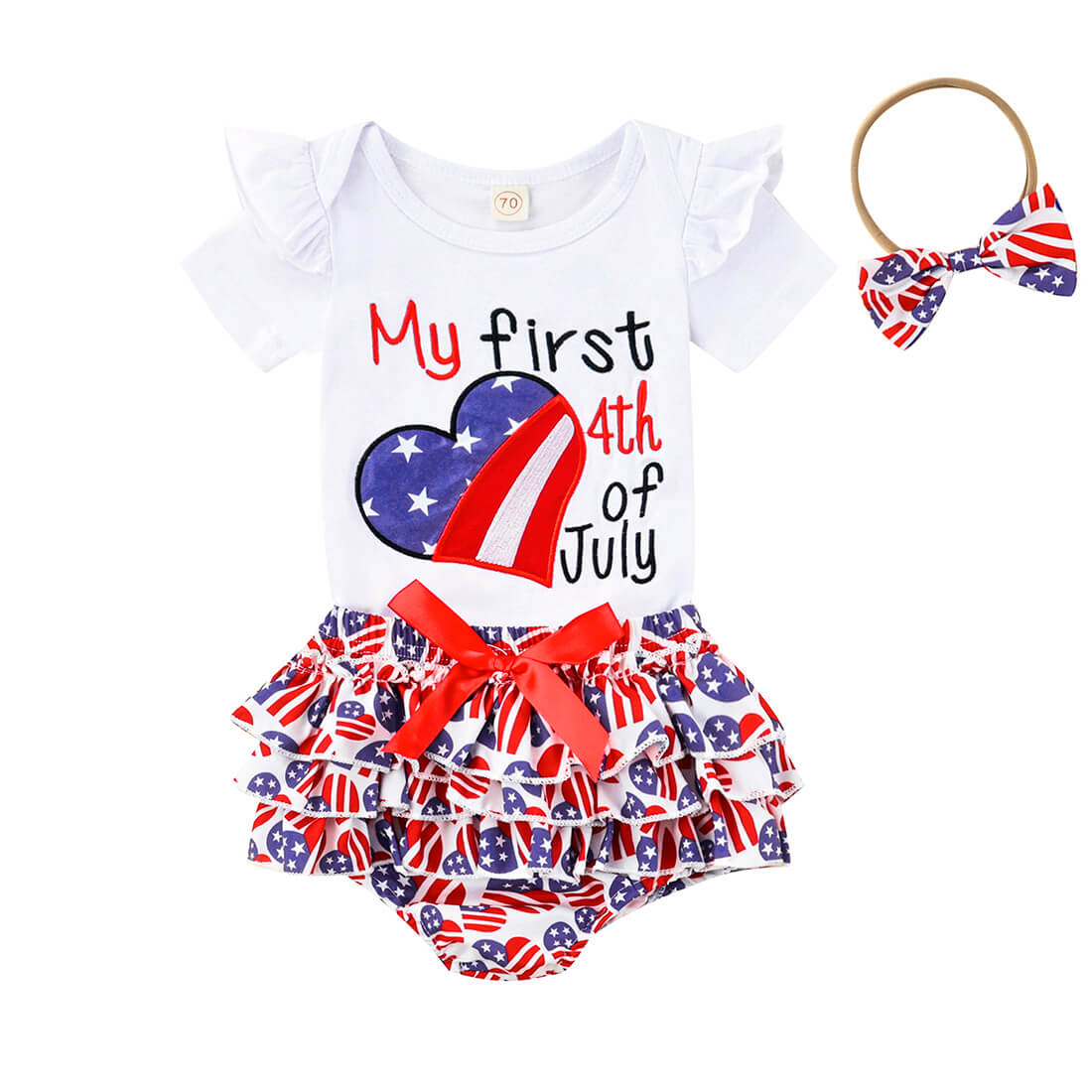 My First 4th of July Baby Set - Wearebambino - 0 - 3 M - My First 4th of July Baby Set