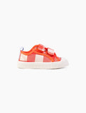 Orange Grid Canvas Shoes - Wearebambino - orange - US 6C | EU 22 - Orange Grid Canvas Shoes