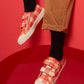 Orange Grid Canvas Shoes - Wearebambino - orange - US 6C | EU 22 - Orange Grid Canvas Shoes