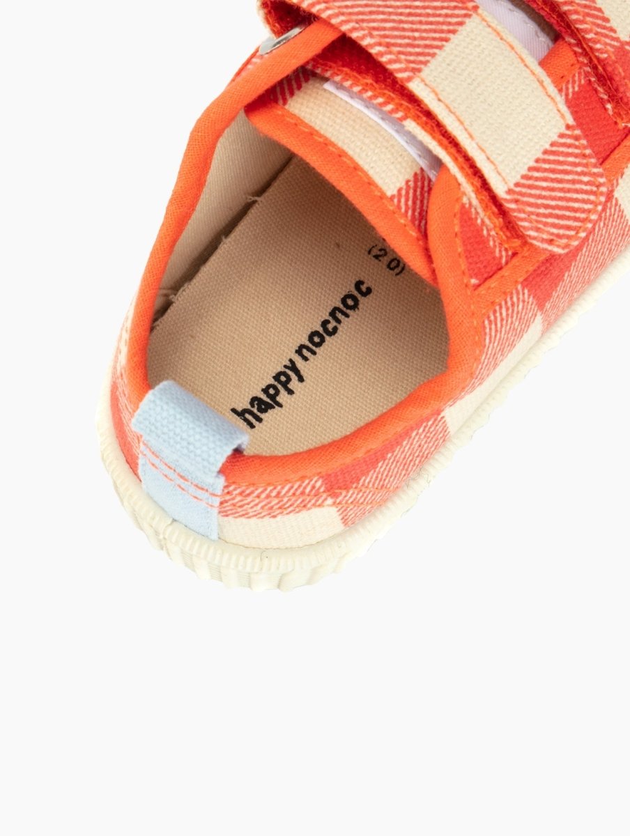 Orange Grid Canvas Shoes - Wearebambino - orange - US 6C | EU 22 - Orange Grid Canvas Shoes