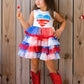 Patriotic Lace - Tiered Tutu Dress for Girls - Wearebambino - White - 3T - Patriotic Lace - Tiered Tutu Dress for Girls