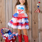 Patriotic Lace - Tiered Tutu Dress for Girls - Wearebambino - White - 3T - Patriotic Lace - Tiered Tutu Dress for Girls