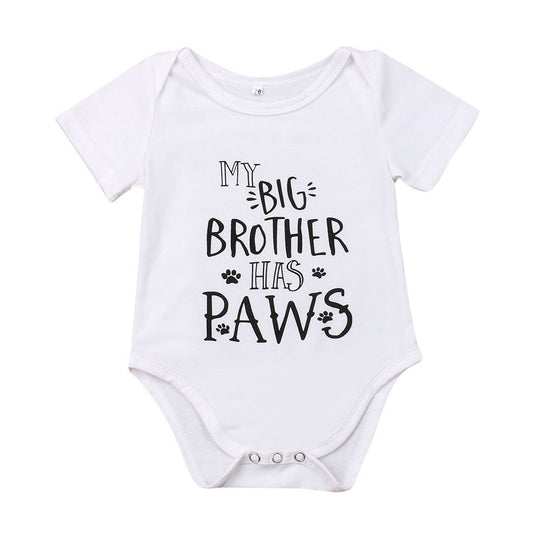 Paws Baby Bodysuit - Wearebambino - Brother - 0 - 3 M - Paws Baby Bodysuit