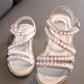 Pearls and Shimmer Sandals By Bambino - Wearebambino - Pink - 1 - Pearls and Shimmer Sandals By Bambino