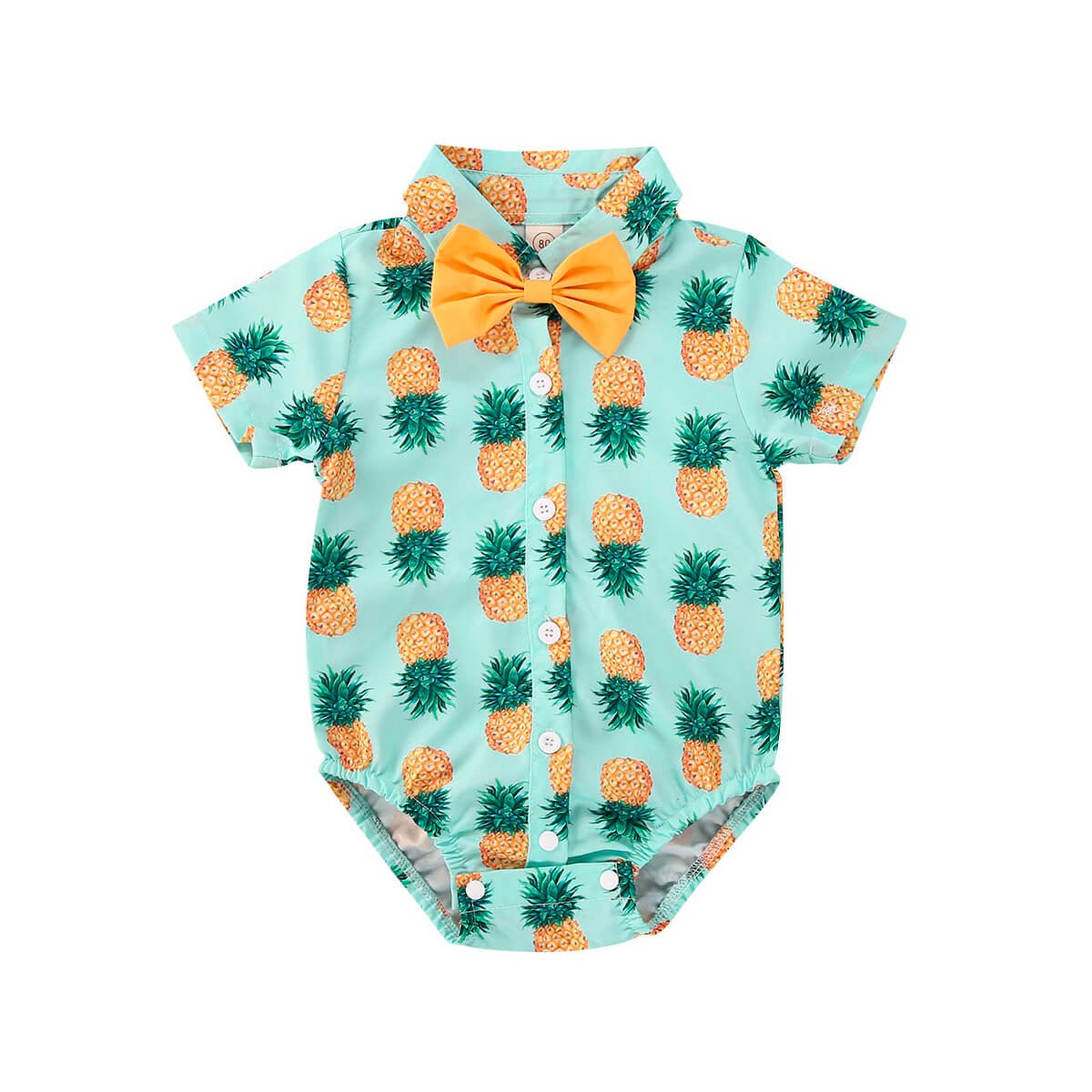 Pineapple Gentleman Baby Romper - Wearebambino - 0 - 3 M - Pineapple Gentleman Baby Romper