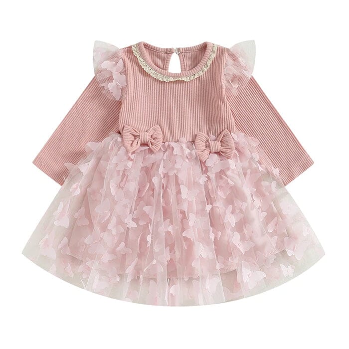 Pink Butterfly Tulle Toddler Dress - Wearebambino - 9 - 12 M - Pink Butterfly Tulle Toddler Dress