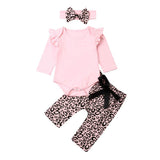 Pink Leopard Baby Set - Wearebambino - 0 - 3 M - Pink Leopard Baby Set