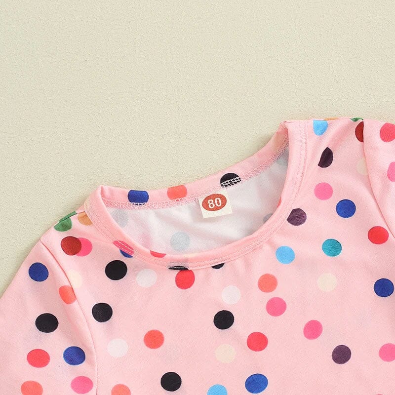 Pink Polka Dots Toddler Tee - Wearebambino - 9 - 12 M - Pink Polka Dots Toddler Tee