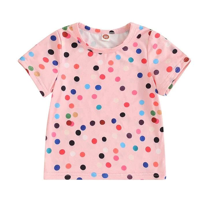 Pink Polka Dots Toddler Tee - Wearebambino - 9 - 12 M - Pink Polka Dots Toddler Tee