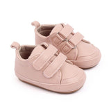 Pink Solid Baby Sneakers - Wearebambino - 1 - Pink Solid Baby Sneakers