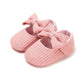 Pink Solid Bow Baby Shoes - Wearebambino - 1 - Pink Solid Bow Baby Shoes