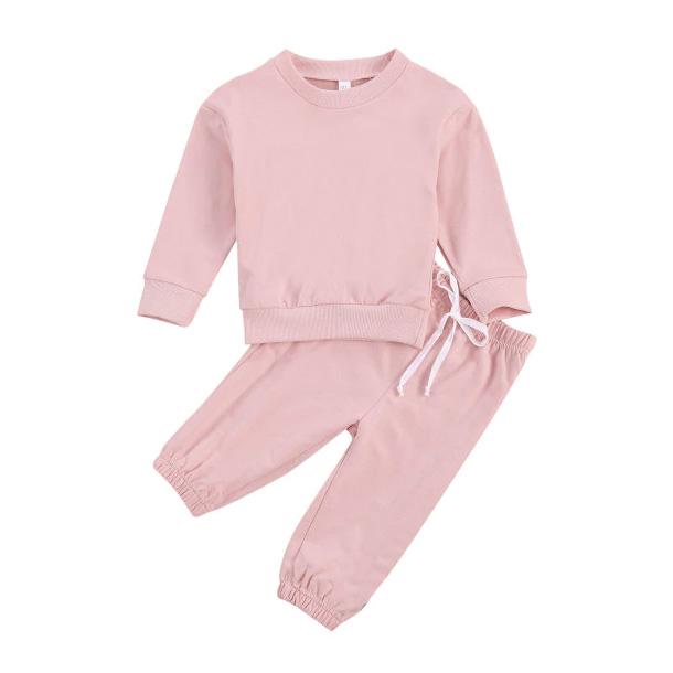 Pink Solid Pajama Toddler Set - Wearebambino - 2T - Pink Solid Pajama Toddler Set