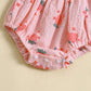 Pink Strawberry Plaid Baby Romper - Wearebambino - 0 - 3 M - Pink Strawberry Plaid Baby Romper