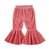 Pink Velvet Flared Toddler Pants - Wearebambino - 9 - 12 M - Pink Velvet Flared Toddler Pants