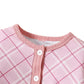 Plaid Coat & Dress Set - Wearebambino - Pink - 2Y (90cm - 35.5in) - Plaid Coat & Dress Set