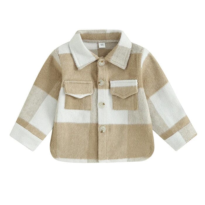 Plaid Collar Toddler Jacket - Wearebambino - 12 - 18 M - Plaid Collar Toddler Jacket