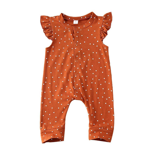 Polka Dot Ruffles Baby Jumpsuit - Wearebambino - 3 - 6 M - Polka Dot Ruffles Baby Jumpsuit