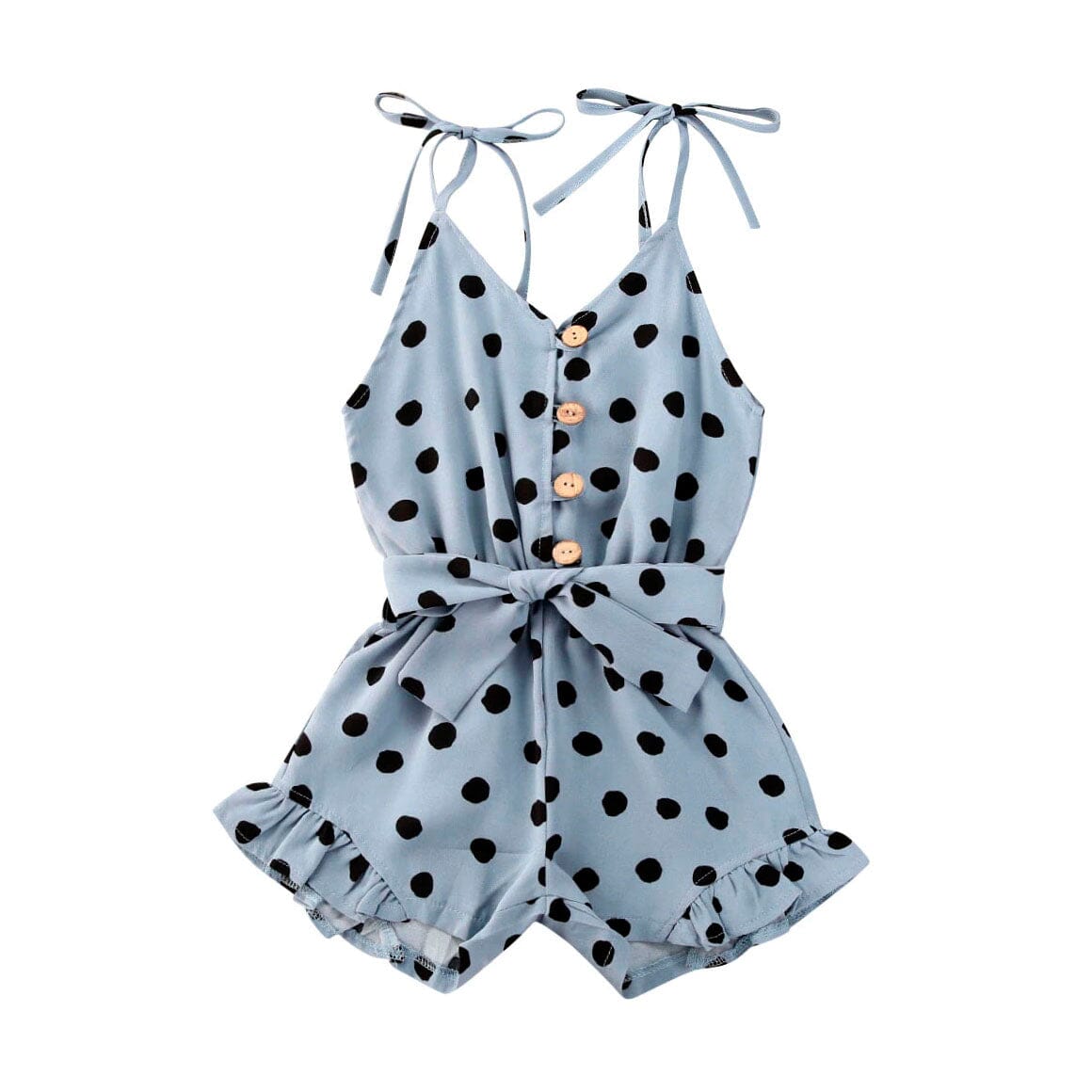 Polka Dot Straps Toddler Romper - Wearebambino - Red - 2T - Polka Dot Straps Toddler Romper