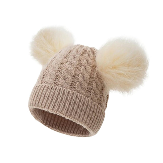 Pom - Pom Cozy Beanie - Wearebambino - Brown - One Size - Pom - Pom Cozy Beanie