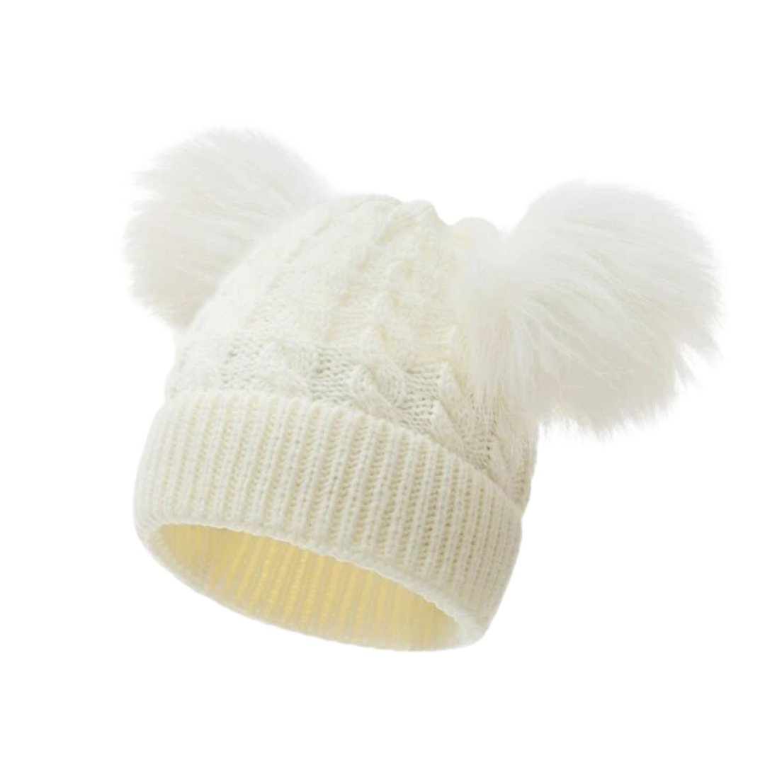 Pom - Pom Cozy Beanie - Wearebambino - White - One Size - Pom - Pom Cozy Beanie