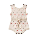 Pom Pom Knitted Baby Romper - Wearebambino - 0 - 3 M - Pom Pom Knitted Baby Romper