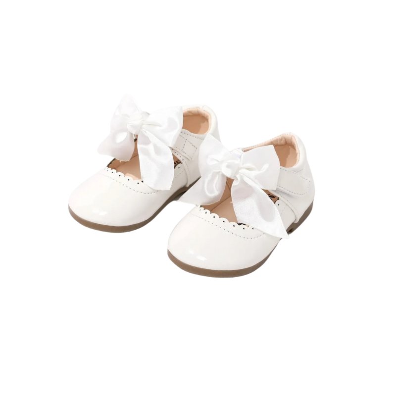 Princess Ribbons White Shoes - Wearebambino - White - 18 M - Princess Ribbons White Shoes