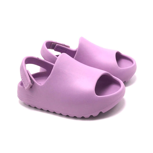 Purple Strap Rubber Toddler Slides - Wearebambino - 6 - Purple Strap Rubber Toddler Slides