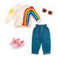 Rainbow and Sun Toddler Pullover - Wearebambino - 2T - Rainbow and Sun Toddler Pullover