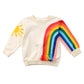 Rainbow and Sun Toddler Pullover - Wearebambino - 2T - Rainbow and Sun Toddler Pullover