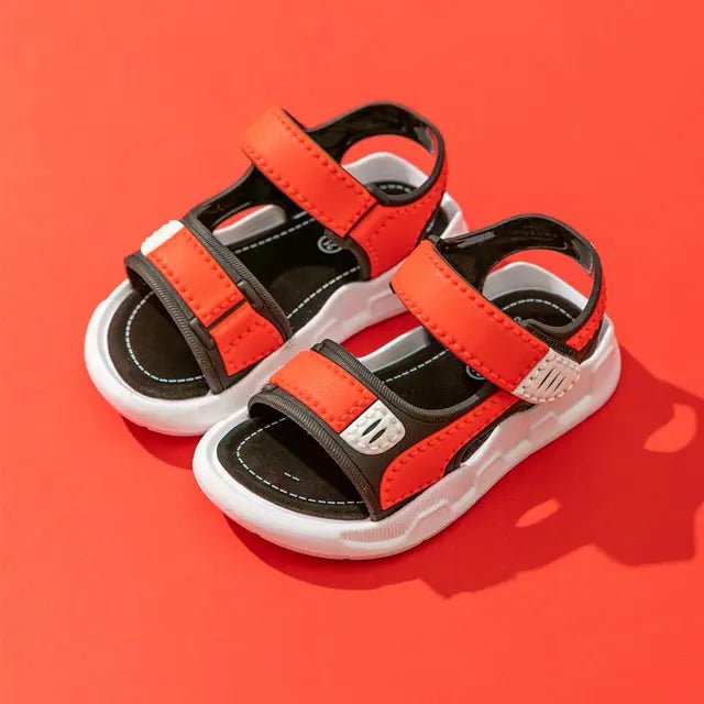 Red summer sandals for boys - Wearebambino - Red - 21 - Red summer sandals for boys